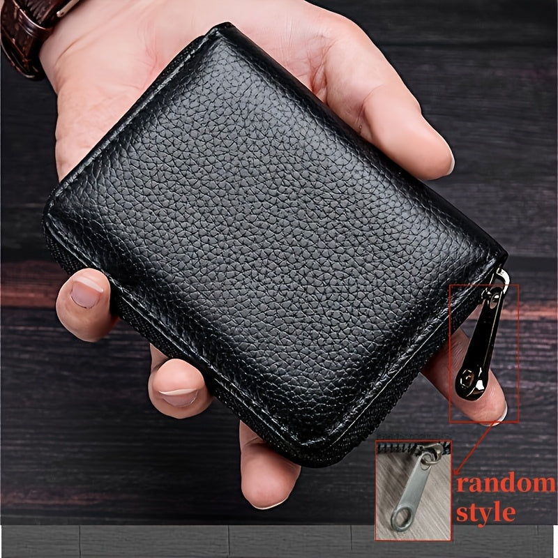 1pc Cartera Hombre Delgada con Cremallera y Bolsillo para Monedas - Diseño Ligero y Duradero para el Día a Día, Organización de Esenciales, Mini Billetera Elegante