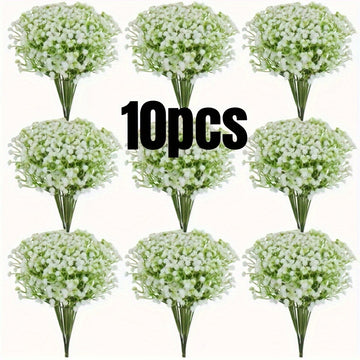 10 flores artificiales de gipsófila, ramillete de enredaderas de gipsófila para boda y fiesta de compromiso