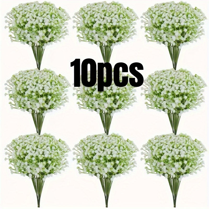 10 flores artificiales de gipsófila, ramillete de enredaderas de gipsófila para boda y fiesta de compromiso