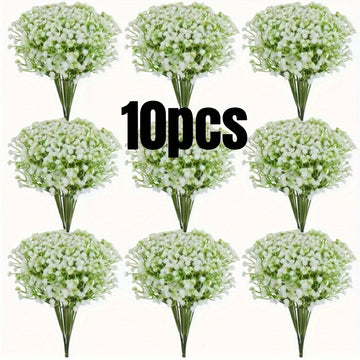 10 flores artificiales de gipsófila, ramillete de enredaderas de gipsófila para boda y fiesta de compromiso