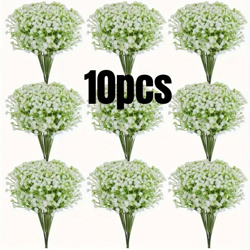 10 flores artificiales de gipsófila, ramillete de enredaderas de gipsófila para boda y fiesta de compromiso