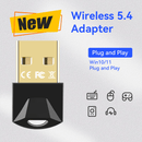 Adaptador sin varillas 5.4, Conectar y Usar USB para PC sin Controladores, Compatibilidad Retrocompatible Automática con Dispositivos Versións 5.3/5.1/5.0/4.2/4.1/4.0, Adecuado para Altavoz y Receptor de Auriculares