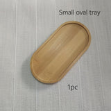 Bandeja ovalada multifuncional de bambú pulido, diseño sólido, temática urbana, ideal para tocadores, mesones de baño, posavasos para té y café, almacenamiento de cosméticos, hogar y cocina, Navidad, San Valentín