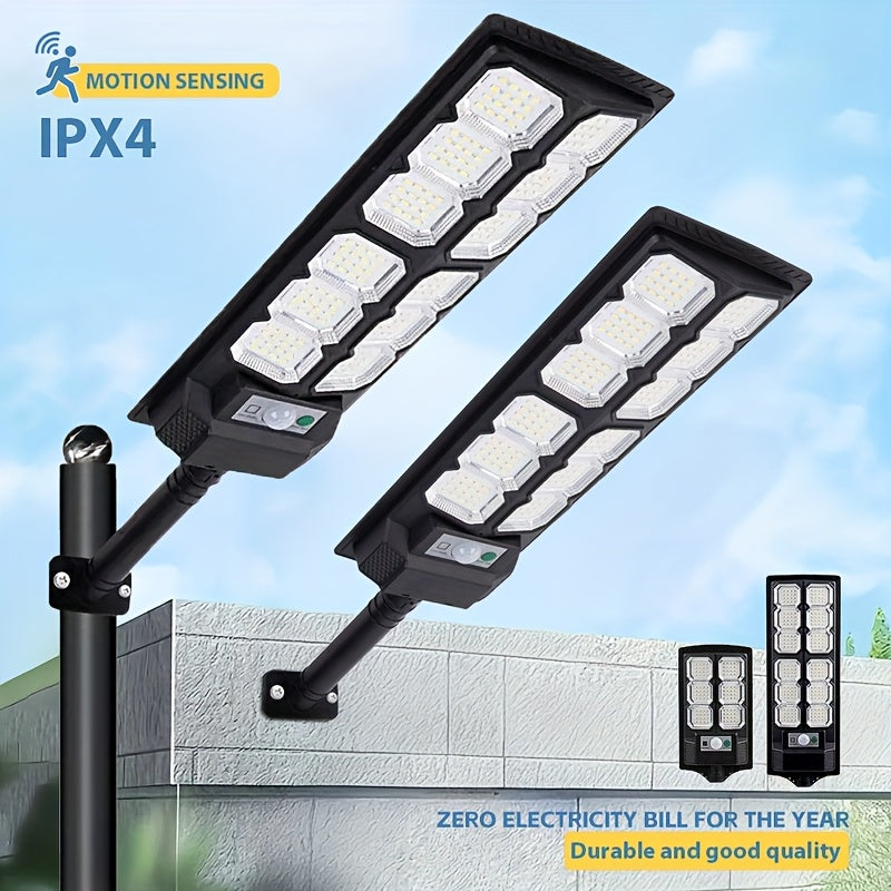 2 piezas/1 pieza - Luces solares LED ultra brillantes para exteriores, luces de jardín con sensor de movimiento - Ideales para iluminación de calles, estacionamientos comerciales y canchas deportivas al aire libre