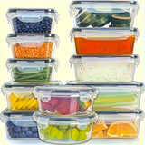 8pcs/4pcs Contenedores Herméticos de Alimentos - Material PP Transparente con Tapas de Cierre, Apto para Refrigeración/Congelador/Microondas, Juego para Frutas/Verduras/Alojamientos Secos