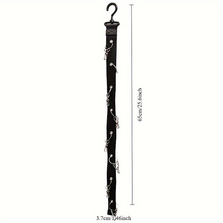 Gancho organizador de sombreros de acero inoxidable con 8 pinzas - Capacidad para 16 gorras de béisbol - Almacenamiento de ropa de verano, decoración estival, gancho sin energía para hogares y armarios, ideal para RV