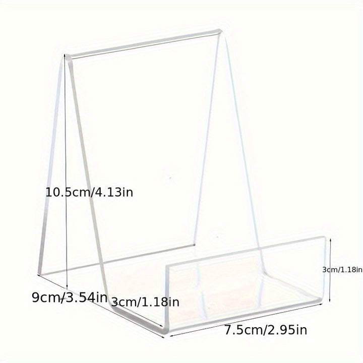 5pcs Soporte De Exhibición Acrílico, Estante De Escritorio Transparente, Soporte De Libro, Estante De Libros Transparente Para Centro Comercial, Biblioteca, Para Decoración De Oficina, Sala De Estar Y Hogar
