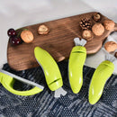 1pc Afilador Manual en Forma de Plátano - Herramienta Portátil Mini para Cocina con Superficies Abrasivas Doble Grano, Sin Necesidad de Batería para Uso Doméstico y Exterior, Diseño Compacto para Cuchillos & Herramientas, Accesorios Culinarios Divertidos