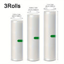 Paquete de 3 Rollos para Selladora al Vacío Agashe - 5m Cada Uno, Bolsas Texturizadas Multi-Ancho (11/7.9/9.5 pulg) para Almacenamiento Fresco de Alimentos, Material Duradero, Longitud Personalizable para Sous Vide y Almacenamiento a Granel, Compatible c