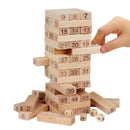 Torre Tipo Jenga 48 Bloques En Madera Juego de Mesa + Dados TJ01-JJM