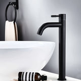 1pc Grifo de Acero Inoxidable para Lavabo de Baño - 11.42" Extendido, Agua Fría Única, Núcleo de Válvula de Latón, Perfecto para Cocina y Tocador