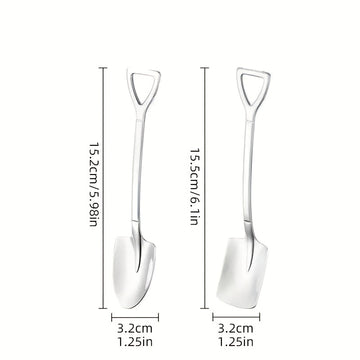 12 cucharas de acero inoxidable para sandía - Cucharas de servir duraderas de grado alimenticio para postre, helado, café - Ideales para el hogar, restaurante, hotel, cafetería, camping al aire libre, picnic, fiesta, boda - Utensilios de cocina esenciale