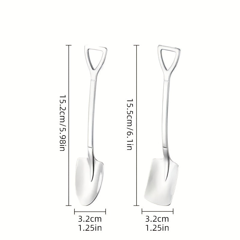 12 cucharas de acero inoxidable para sandía - Cucharas de servir duraderas de grado alimenticio para postre, helado, café - Ideales para el hogar, restaurante, hotel, cafetería, camping al aire libre, picnic, fiesta, boda - Utensilios de cocina esenciale