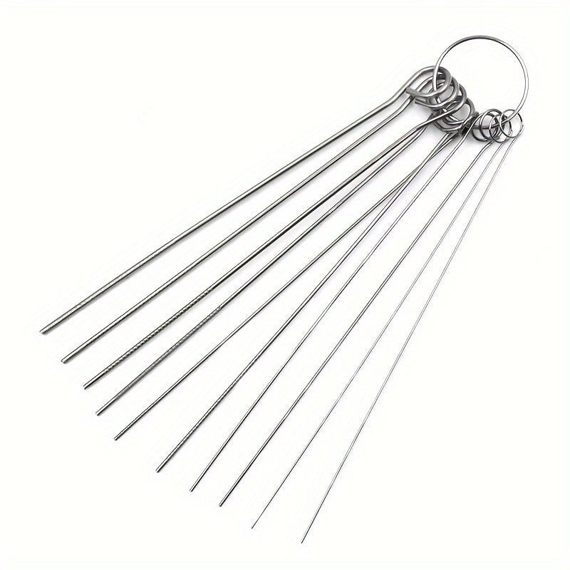 Kit de limpieza de cabeza de ducha de acero inoxidable: 10/30pcs agujas de limpieza de tamaños múltiples para una limpieza y desincrustación fáciles - Adecuado para uso doméstico y al aire libre