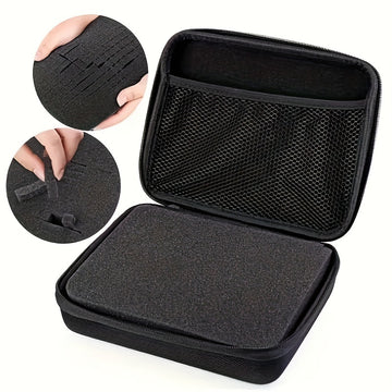 Estuche de Viaje Ligero de Nylon para Micrófono con Acolchado de Esponja - Bolsa de Almacenamiento Duradera de EVA para Equipo de Fotografía y Video