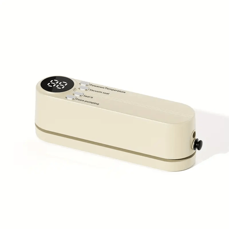 Selladora de Vacío Inalámbrica Multifuncional Portátil, Selladora Automática Recargable por USB con Sistema de Empaque para Snacks y Función de Succión e Inflado Externa para Conservación de Alimentos en Cocina y Picnic al Aire Libre, Adecuada para 5 Esc