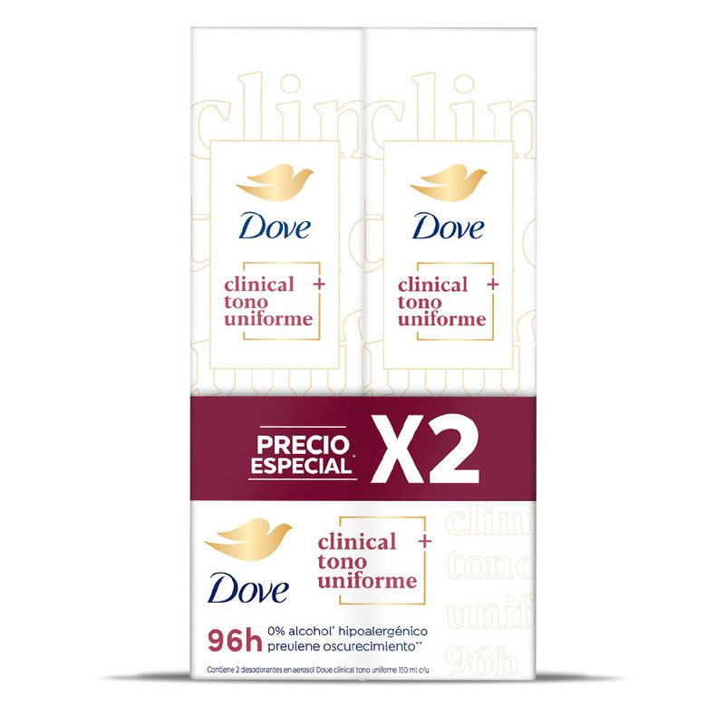 DESOD DOVE 2U 300ML AEROS CLINICAL TONO
