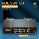 Conmutador Gigabit PoE de 5 puertos, incluye 4 puertos PoE y 1 enlace ascendente, PoE 1000Mbps, IEEE802.3af/at