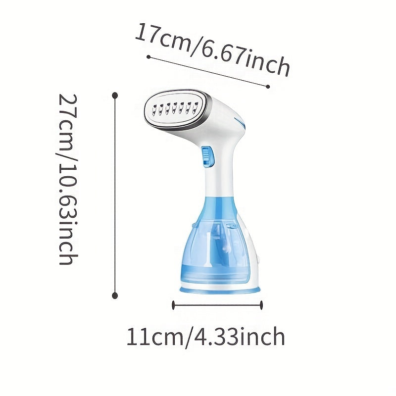 Vaporizador de Ropa de Mano de Alta Potencia, Enchufe US 110-130V - Elegante Azul y Blanco, Diseño Sin Cepillos para Planchar Eficientemente, No Necesita Batería, Plancha Portátil para Ropa