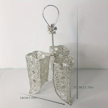 Un soporte de cocina de metal - un soporte para cuchillos, tenedores y palillos, un cajón de almacenamiento para cucharas y tenedores, un soporte de drenaje multifuncional para vajilla, adecuado para uso doméstico.