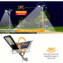 Luz solar para exteriores con 350 LED - 6500K, control remoto, fácil instalación para garaje, jardín, terraza