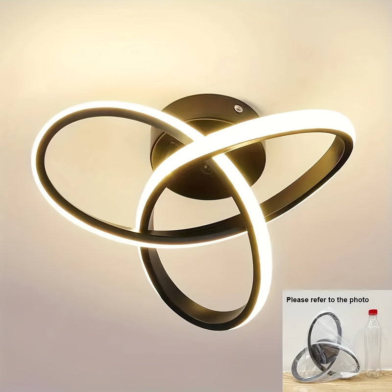 Aplique de Luz de Techo LED | Diseño Moderno de Nudo | Metal y Blanco | Brillo Cálido Ambiente | Ideal para Decoración del Hogar y Oficina, Luz Ambiental de Oficina | Decoración Contemporánea | Diseño Elegante, Decoración Ligera