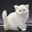 Encantadora Figura de Gato Hecha a Mano - Decoración de Mascota Realista de Pie, Perfecta para el Hogar y la Oficina, Idea de Regalo Única, Ocasión de Año Nuevo, Tema de Anime