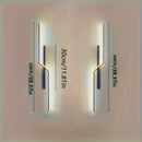 Conjunto de 2 lámparas de pared LED ultradelgadas y elegantes para el ambiente del salón. La moderna lámpara de noche metálica es ideal para la decoración del hogar, dormitorios, hoteles, restaurantes, cafeterías y otros espacios comerciales. Fácil de in