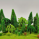 60 árboles modelo de 1.3 a 10.92 cm, árboles mixtos para paisajes de tren, árboles arquitectónicos y árboles artificiales para manualidades DIY, maquetas y paisajes verdes naturales