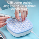 Secador de uñas mini USB recargable con tecnología de luz azul - Diseño portátil compacto, sin batería, carga USB-C para manicura y pedicura, secador de uñas, herramienta de belleza moderna, cuerpo de plástico duradero