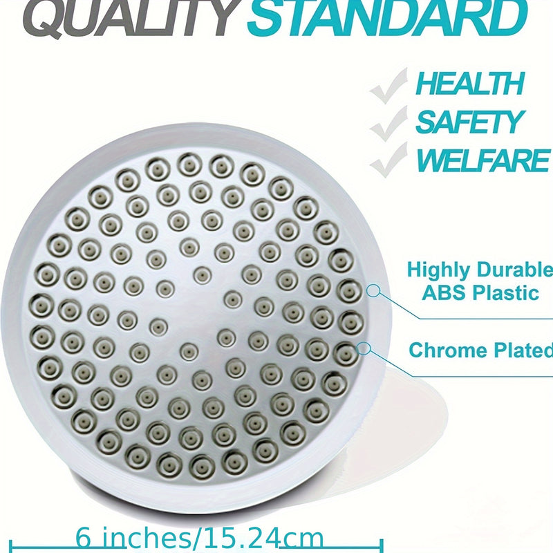 1pc Cabezal de Ducha Estilo Boston Moderno, Montaje en Pared con Acabado Cromado Redondo y Limpieza de Tacto Cepillado, Configuración de Lluvia, No Necesita Electricidad, Opciones de Tasa de Flujo de 1.5GM/1.8GM/2.5GM, Ducha de Alta Presión | Cabezal de