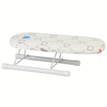 Tablero de planchar compacto con patrones variados, pies antideslizantes plegables, base resistente al calor, diseño ahorrador de espacio, ideal para costura y manualidades, tablero portátil pequeño