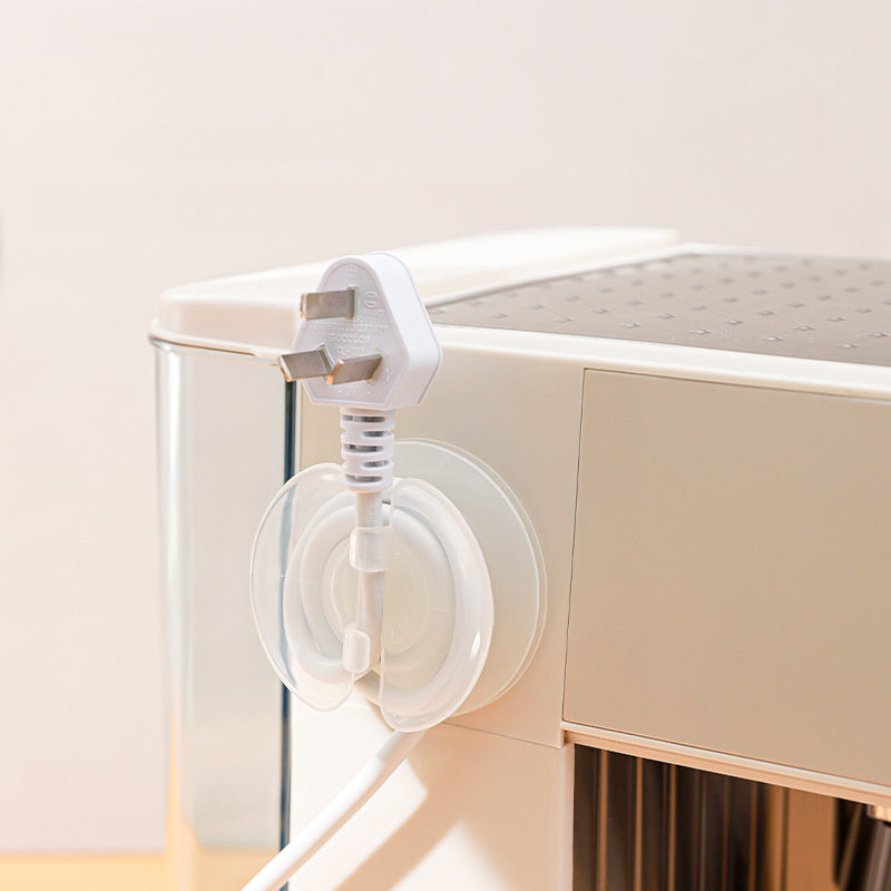 1 pieza, soporte de bobinador de cables transparente para freidor de aire, cafetera y auriculares - Organizador de cables de plástico duradero con diseño transparente, sujeción segura para un manejo seguro de cables, accesorio de electrodoméstico de coci