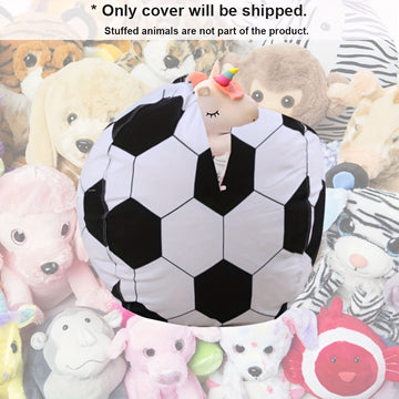 1 Funda Grande para Silla de Fútbol Bean Bag, Incluye Juguete de Perezoso de Peluche - Fibra de Poliéster, Plegable, Lavable a Mano, Adecuada para Decoración Multifuncional de Habitaciones de Adolescentes - No Necesita Electricidad ni Baterías