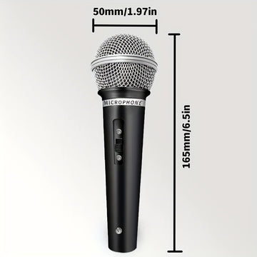 Microfono Dinámico Rzosom con Cable y Conector de 6.5mm - , para Karaoke, Presentaciones en Vivo, Reuniones y Streaming Doméstico, Alimentación por DC, Malla Reductora de Explosivos, Diseño Elegante, Equipo de Audio para Reuniones, Construcción Robusta,