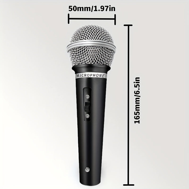 Microfono Dinámico Rzosom con Cable y Conector de 6.5mm - , para Karaoke, Presentaciones en Vivo, Reuniones y Streaming Doméstico, Alimentación por DC, Malla Reductora de Explosivos, Diseño Elegante, Equipo de Audio para Reuniones, Construcción Robusta,