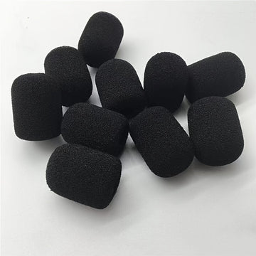 [10 filtros pop XLR] Juego de 10 filtros pop para conectores XLR, pantalla antiviento de espuma antichoque para micrófono, almohadillas de reducción de ruido para audífonos y micrófonos de mano, sin necesidad de batería