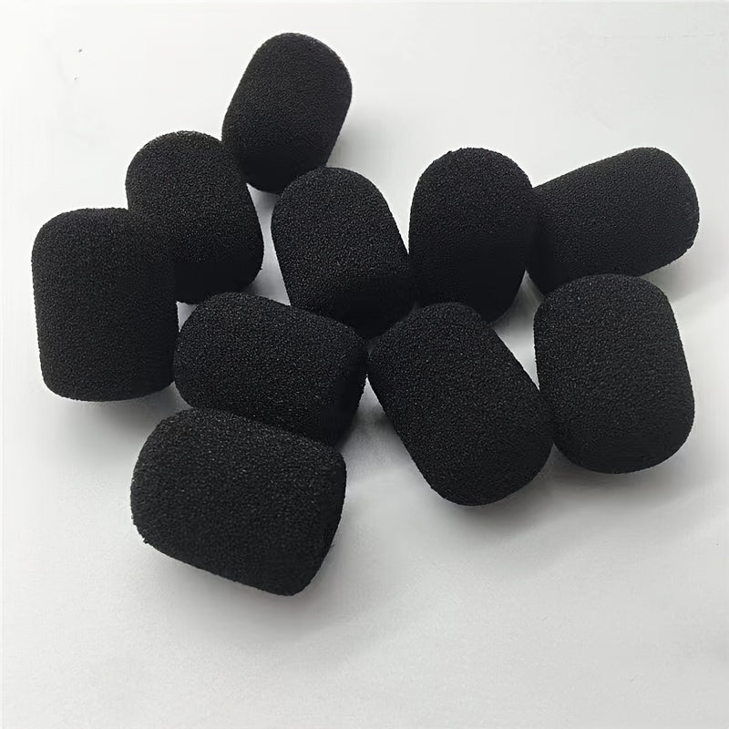 [10 filtros pop XLR] Juego de 10 filtros pop para conectores XLR, pantalla antiviento de espuma antichoque para micrófono, almohadillas de reducción de ruido para audífonos y micrófonos de mano, sin necesidad de batería