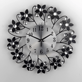 1 reloj de pared moderno minimalista con diseño floral - Gran patrón , números fáciles de leer, funciona con pilas (AA no incluidas) - para sala, dormitorio u oficina - decoración contemporánea, material duradero, ideal para diseñadores de interiores