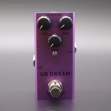 HUOSHEN-MI Pedal de Efectos para Guitarra Eléctrica - Distorsión True Bypass, Mini Pedal Morado con Controles de Volumen y Tono, Procesador Compacto para Amplificador de Rock, Metal y Blues - Compatible con USB, Sin Adaptadores Necesarios, Diseño True By