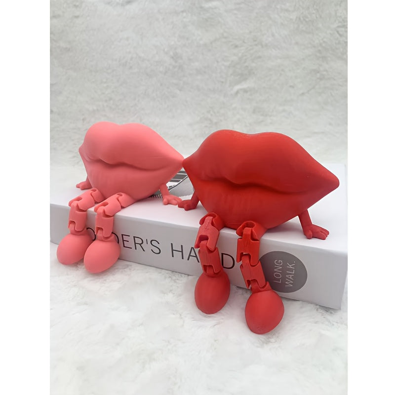 Una nueva pieza de decoración creativa de labios rojos en 3D para el hogar y el coche, perfecta como regalo para amigos en el Día de San Valentín o para arreglos de escena de bodas.