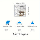 Un conjunto de pegatinas de espejo acrílico extraíbles para pared, calcomanías de pared de vinilo para fondos de pared artísticos, pegatinas de espejo 3D adecuadas para dormitorios, hogares, salas de estar, decoración de oficina creativa de bricolaje.