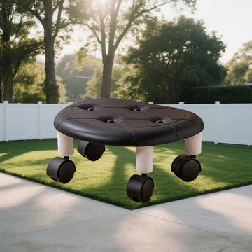 Taburete de cuatro ruedas, silla de equilibrio para sentarse y arrodillarse en todas las estaciones, taburete rodante para pedicura, escalón móvil bajo, ideal para hogar, oficina y limpieza del piso