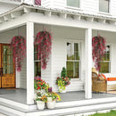 2pcs Guirnaldas Festivas de Bayas Rojas - Plantas Artificiales Colgantes para Decoración Interior/Exterior, Perfectas para el Día de San Valentín y Navidad, Acentos para Ventanas de Oficina en Casa y Pasillos, Lo Mejor para Navidad
