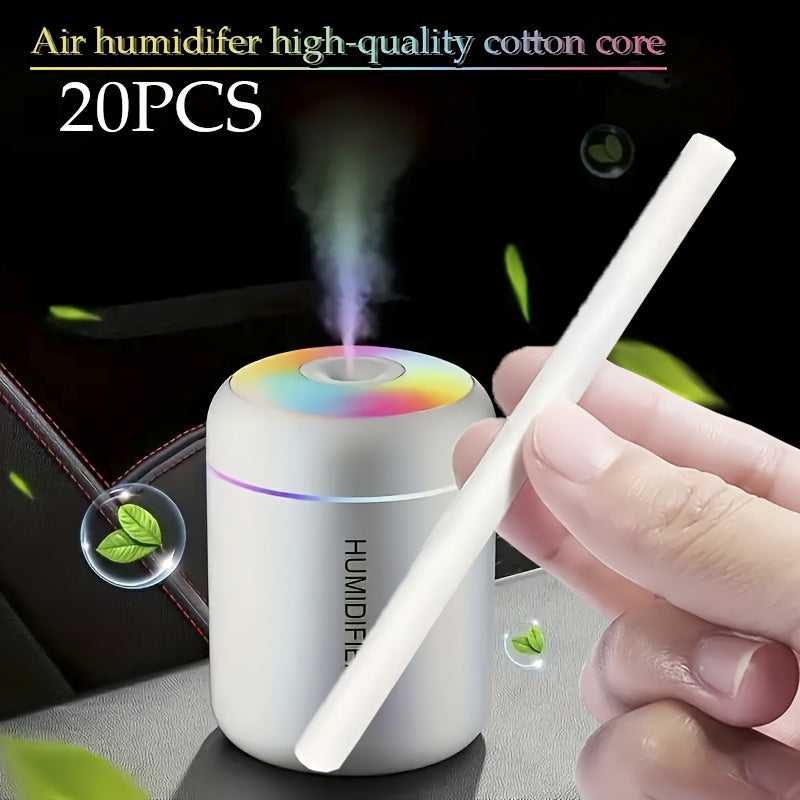 Elemento de filtro universal para humidificador de aire, varilla de esponja de repuesto, pulverizador de tratamiento aromático USB, purificación de reemplazo para humidificador de aire, longitud ajustable, clip de tratamiento aromático para salida de air