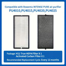 Juego de 2 filtros HEPA de repuesto compatible con purificadores de aire Rowenta INTENSE PURE de la serie PU40XX PU4010 PU4015 PU4020 PU4025, pieza # XD6074U0 XD6075 XD6070 XD6060 XD6065