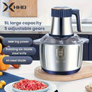 Procesador de Alimentos 2L-5L, Picadora Multifuncional para Verduras y Ajo, Trituradora de Jugos y Fideos – Herramienta Esencial en la Cocina, Ideal para Cebollas y Ensaladas – 5 Velocidades