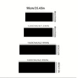 Alfombra rectangular de felpa negra y gris – Gruesa, suave y cálida, de poliéster para decoración de dormitorio o sala, solo lavado a mano, tapetes para sala