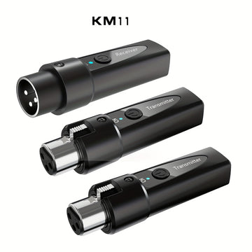 Transmisor y Receptor de Micrófono sin varillas 2.4Ghz, Sistema XLR, Adaptador Recargable para Mezcladora de Audio, Micrófono Dinámico