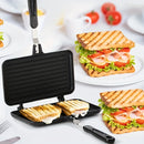 Esta Nueva Sartén de Aleación de Aluminio Multifuncional de Doble Cara con Mango es Antiadherente y Perfecta para Hacer Sandwiches, Bistecs, Tostadas y Huevos, Adecuada para Reuniones en Interiores y al Aire Libre.